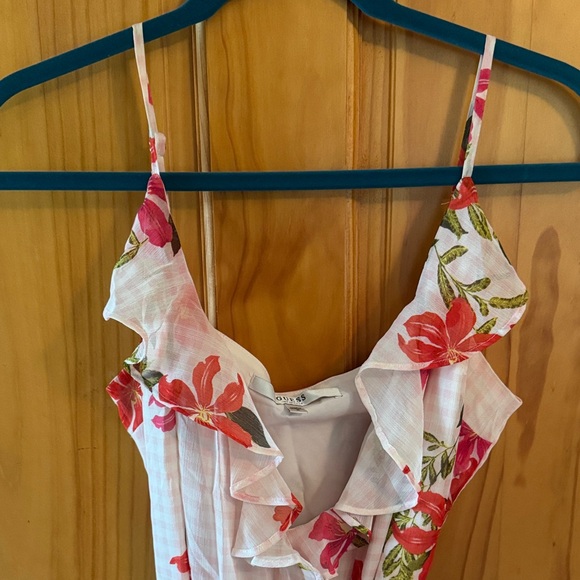 Guess Gingham Floral Wrap Dress - Picture 3 of 4